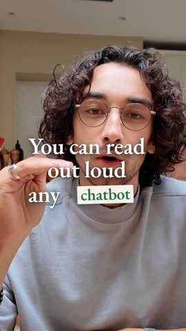 The new hook: You can read out loud any chatbot